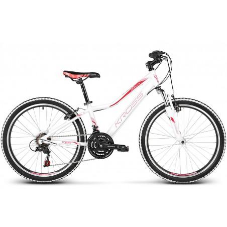 Rower KROSS 24 Lea Replica ONE SIZE MTB T TZ-50 biało-róowy połysk