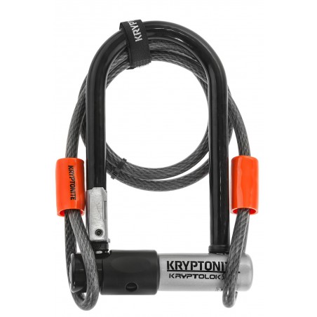 Zamknięcie KRYPTONITE Mini 7 8.2x17.8cm uchwyt+linka 10mm/120cm