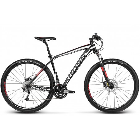 Rower KROSS 29 LEVEL B3 M MTB T 2HThydr. Alivio czarno-biało-czerwony mat S