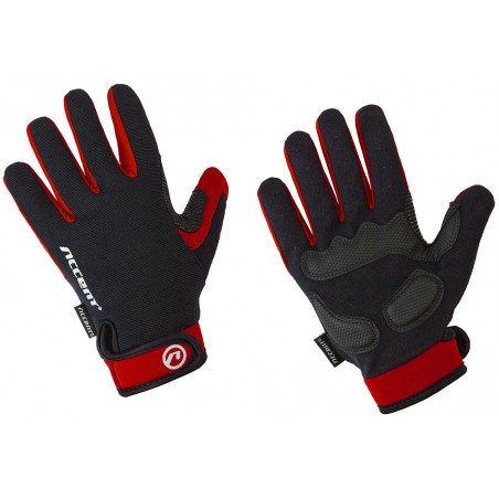 Rękawiczki ACCENT BORA LONG czarno-czerwone XL z długimi palcami