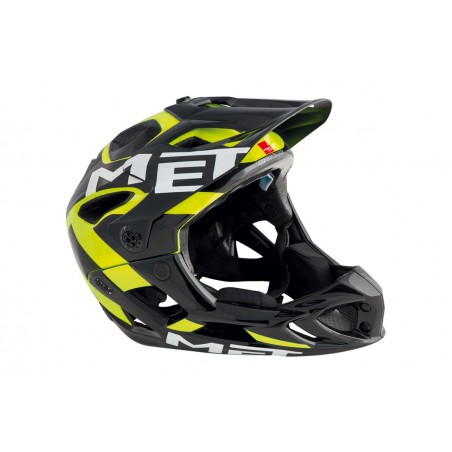 Kask MET PARACHUTE HES L czarno-żólty połysk 2017