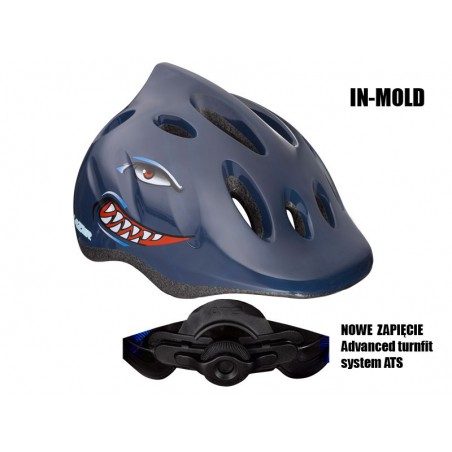 Kask rowerowy dziecięcy LAZER MAX PLUS M rekin 49-56 cm
