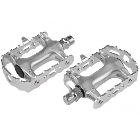 Pedały alum.  MTB  łożyska typu cartridge, oś chrom-molibden. srebrne