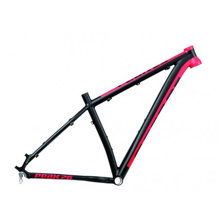 Rama ACCENT MTB PEAK 26'' M tapered czarno-czerwona mat