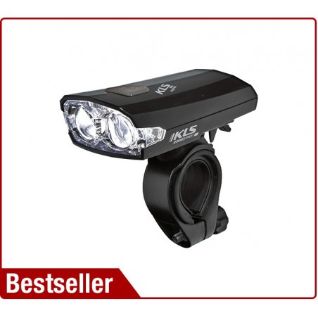 Lampa przednia 3-fun. 2-diod. KELLYS INDEX czarna akumulatorowa