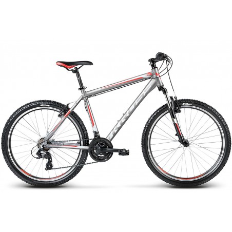 Rower KROSS 26 HEXAGON X1 M MTB TX-800 S szaro-biało-czerwony połysk