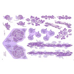 Naklejka KR5 - Flowers fioletowa