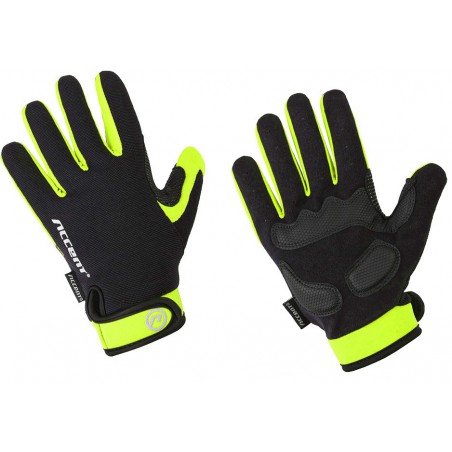 Rękawiczki ACCENT BORA LONG czarno-zielone XL z długimi palcami