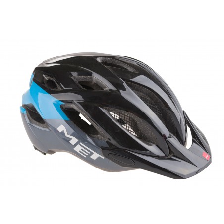 Kask MET CROSSOVER Unisize czarno-niebieski 2017