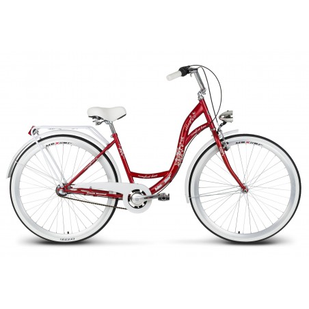 Rower 28 MEXLLER VILLAGE Nexus 3 biegi bordowy +kwiatki mat