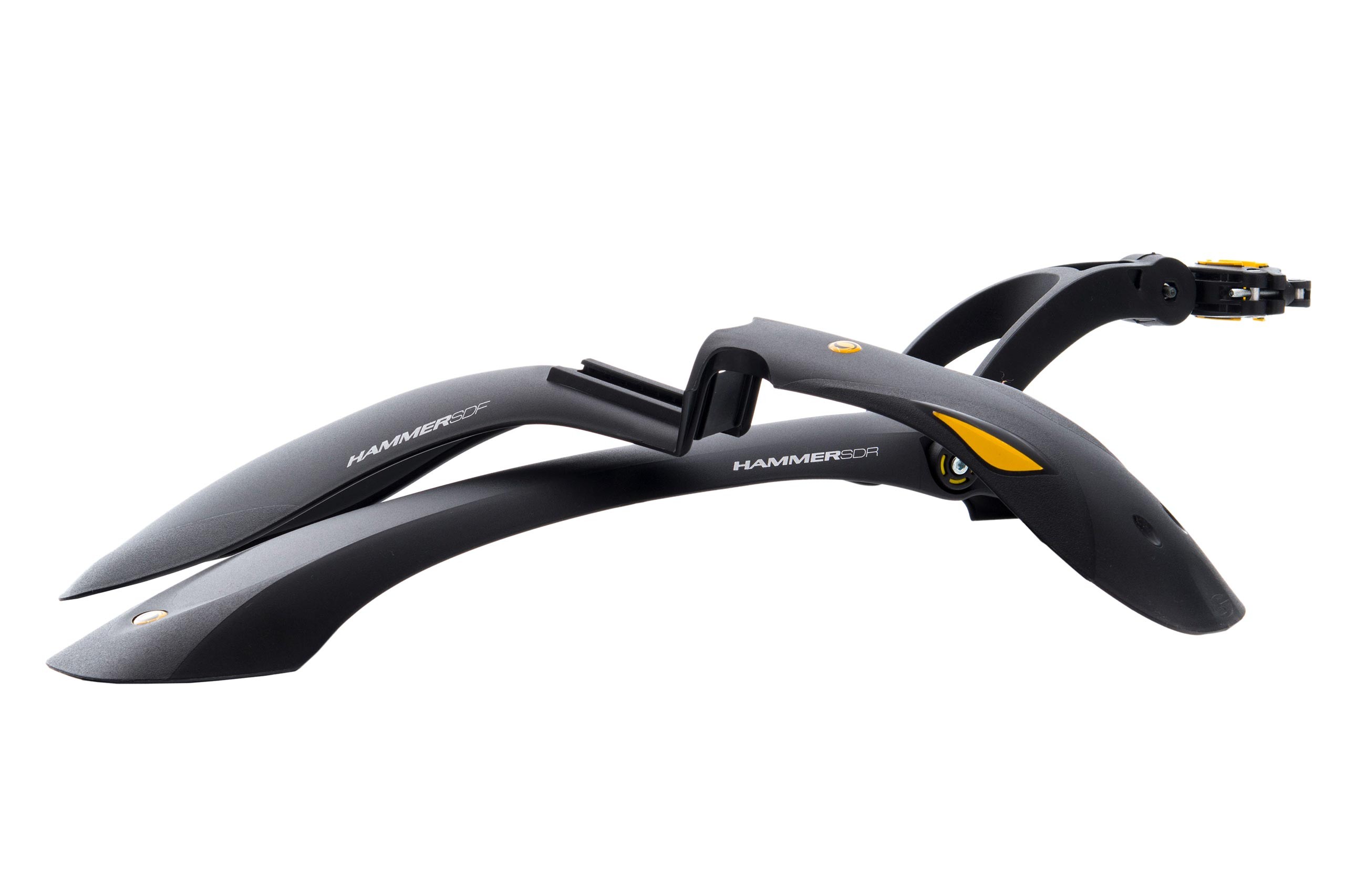 Błotniki 24"/26"/28" SIMPLA HAMMER3 SDE ADHD plast. amort. czarno-ż...