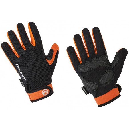 Rękawiczki ACCENT BORA LONG czarno-pomarańczowe M z długimi palcami