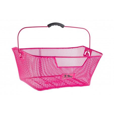 Koszyk na bagażnik siatka M-Wave wsuwany, różowy