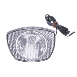 Lampa przednia halogenowa na dynamo w pieście wyłacznik