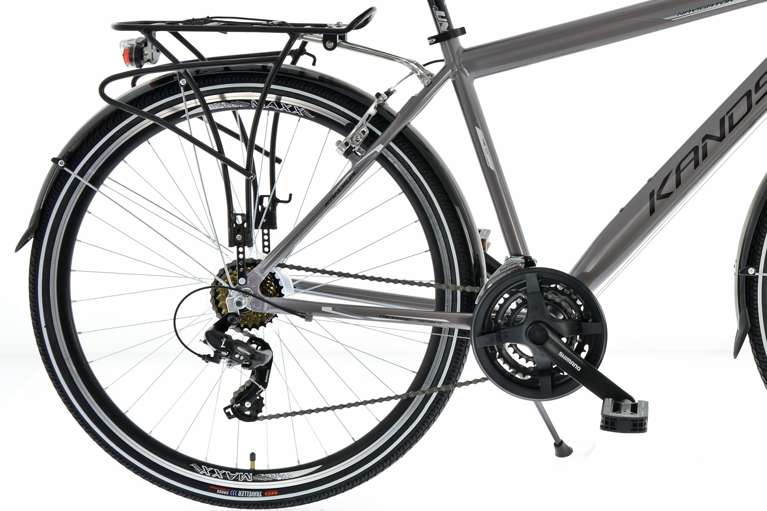 Rower 28 KANDS NAVIGATORX al. M CTB SHS TX szarobiały poł. 19"