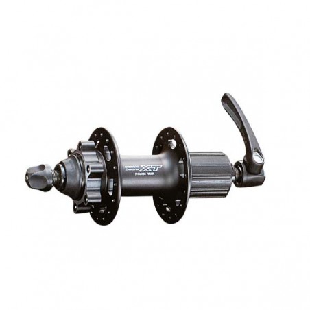 Piasta tylna KASETA alu. 36H, TARCZA IS-6śrub, zacisk, czarna /Shimano XT FH-M756 8/9/10rz./