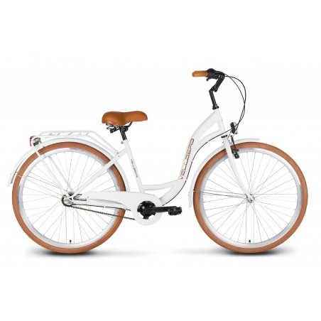 Rower 28 VELLBERG D CTB NEXUS 3-bieg. 18" biały + brązowe opony