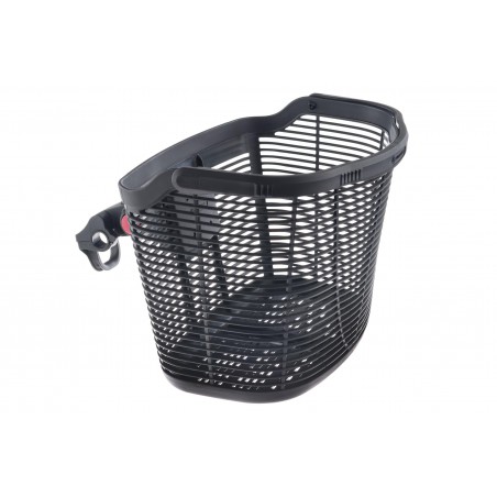 Koszyk na kierownicę plastikowy FLINGER 380x265x270mm na klip czarny