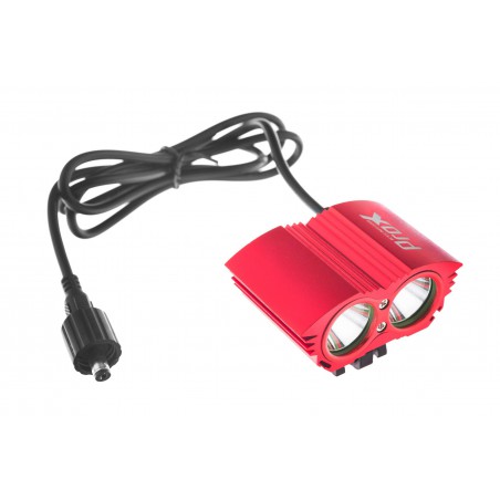Lampa przednia PROX DUAL POWER 2xCREE 1600lm akumulator czerwona