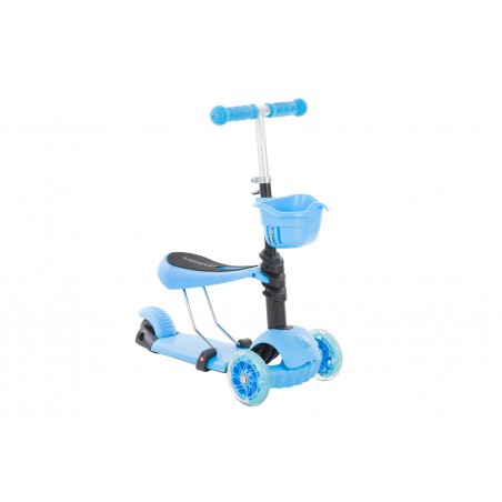 Hulajnoga Axer 3-kołowa z siedziskiem niebieska