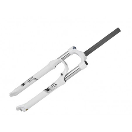 Suspension fork MTB 26"Suntour XCR-LO AIR ,100mm ,white glossy ,A-head 1 1/8, Disc