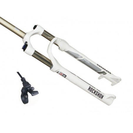 Suspension fork MTB 26" Rock Shox Recon Silver TK Solo Air ,Poploc ,100mm,white