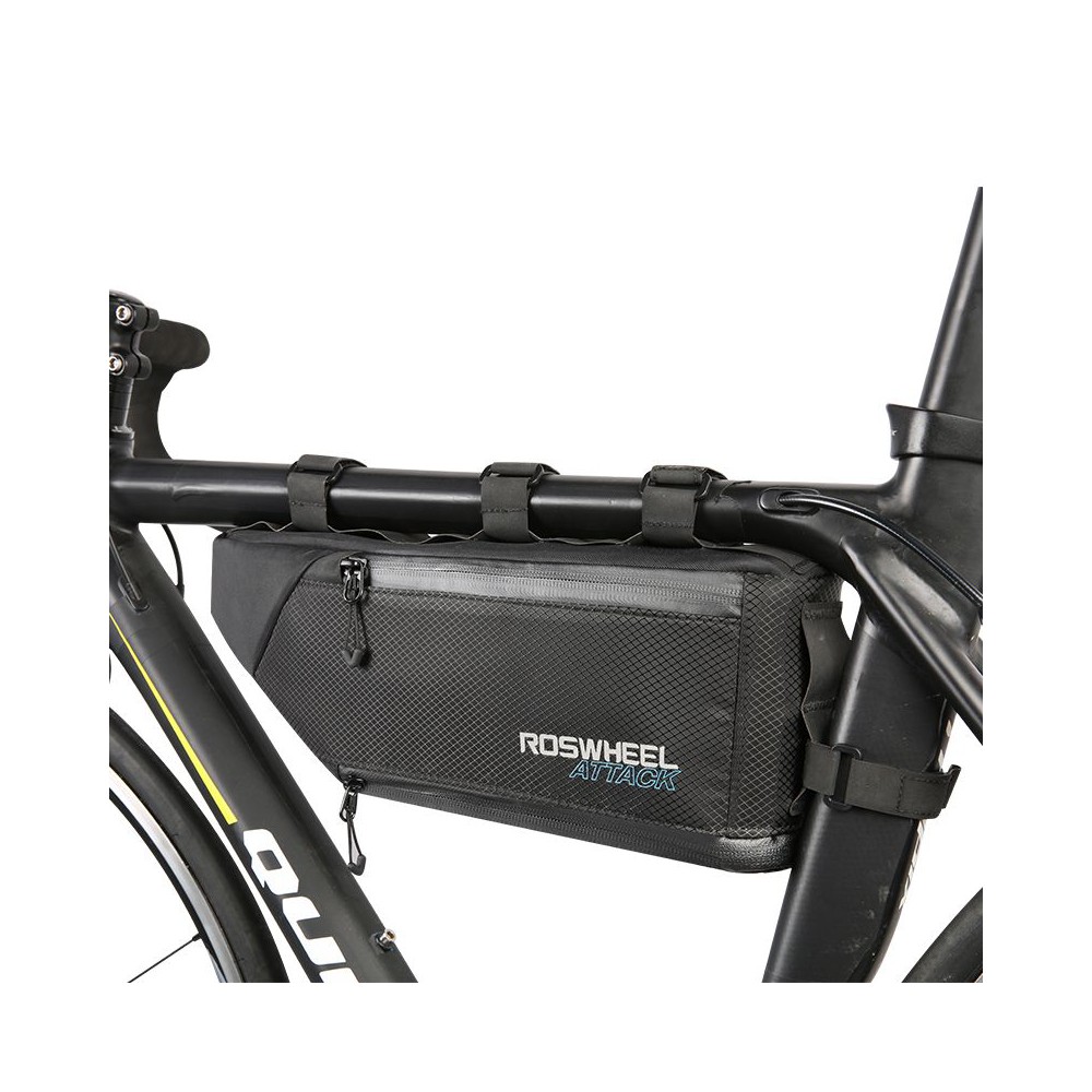 Rimoyans　10袋 Sakwa na ramę ROSWHEEL 2w1 trójkątna DUŻA 36x23x7, czarna