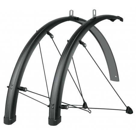 Błotniki 28'' SKS STINGRAY 45mm czarne, szare linie