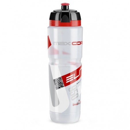 Bidon 950ml ELITE MAXI CORSA transparent-czerwony BPA FREE