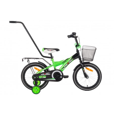 Rower 16 MEXLLER BMX zielony poł. + koszyk 19
