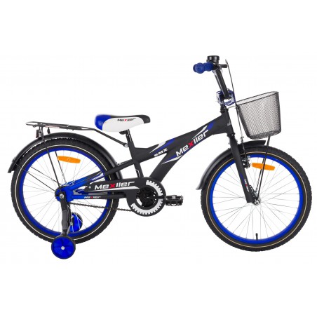 Rower 20 MEXLLER BMX czarno-niebieski mat + koszyk 19r