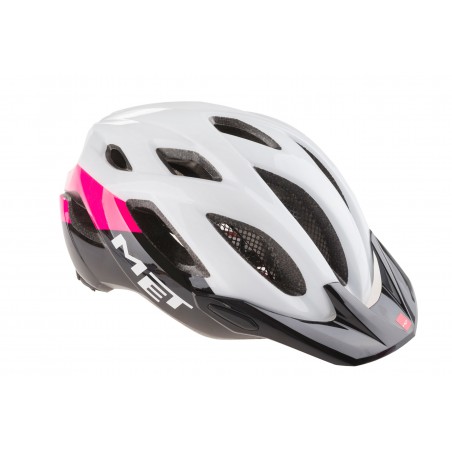 Kask MET CROSSOVER Unisize biało-różowo-czarny 2017