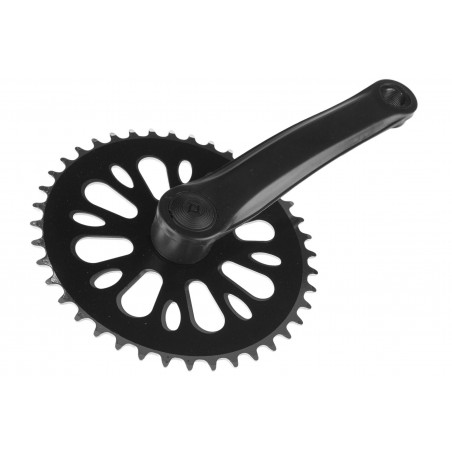 Korba p+l 1rz. BMX 40T/170mm stal. oblewana PVC  kwadrat BHT-MK40T czarna
