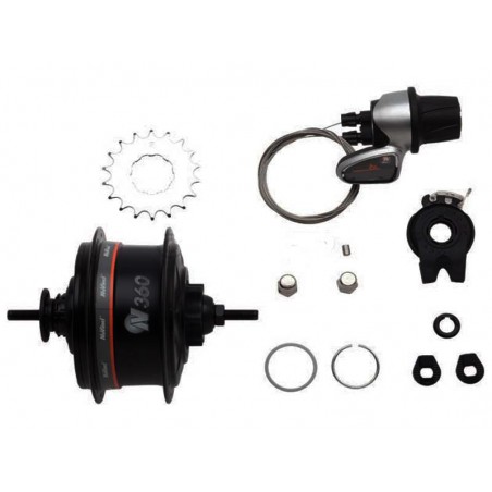 rear hub with inner shifter NuVinci N360 V-brakes + shifter+accessories included + pinion 20teeth ,36-spoke