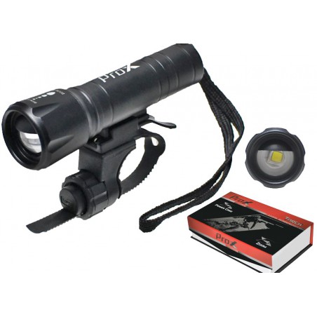 Lampa przednia /akumulator/ PROX TORCH AKU 500lm 2200mAh, czrana