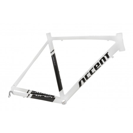 Rama ACCENT APEX szosowa M (540mm) biało-czarna połysk