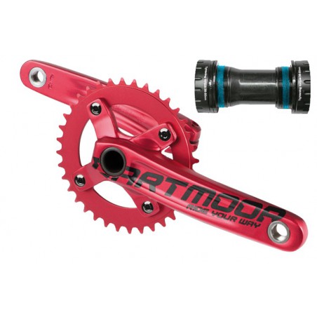 Korby DARTMOOR Rock MTB 36T 175mm czerwone anodowane 2017