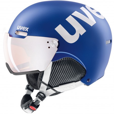 Kask narciarski UVEX HLMT 500 VISOR niebieski mat 55-59 M