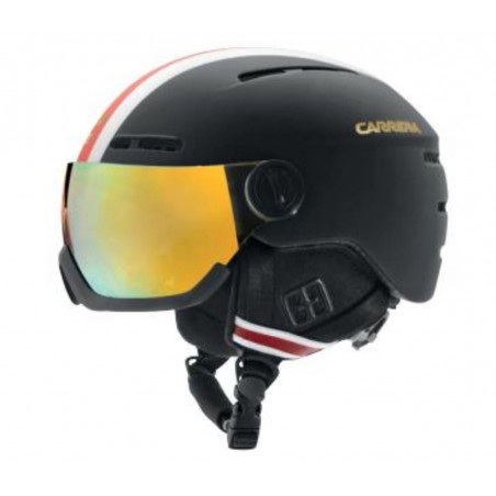 Kask narciarski CARRERA KARMA STRIPE z szybą BLACK MAT 58-61