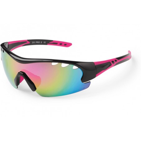 Okulary KROSS DX-PRO 2 UV400 3x soczewki czarno-różowe