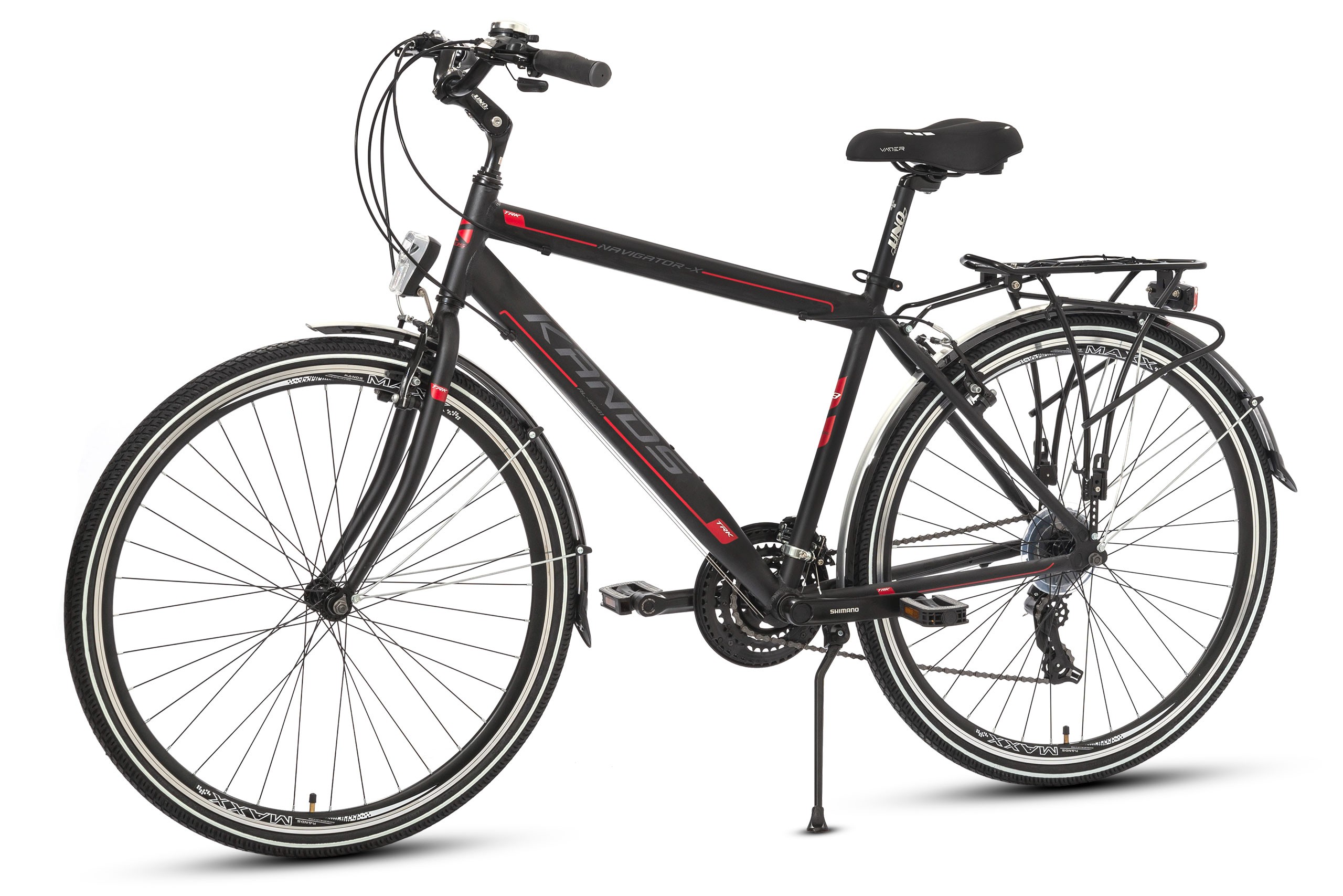 Rower 28" KANDS NAVIGATORX alum. Tourney M 21" czarnoczerwony mat...