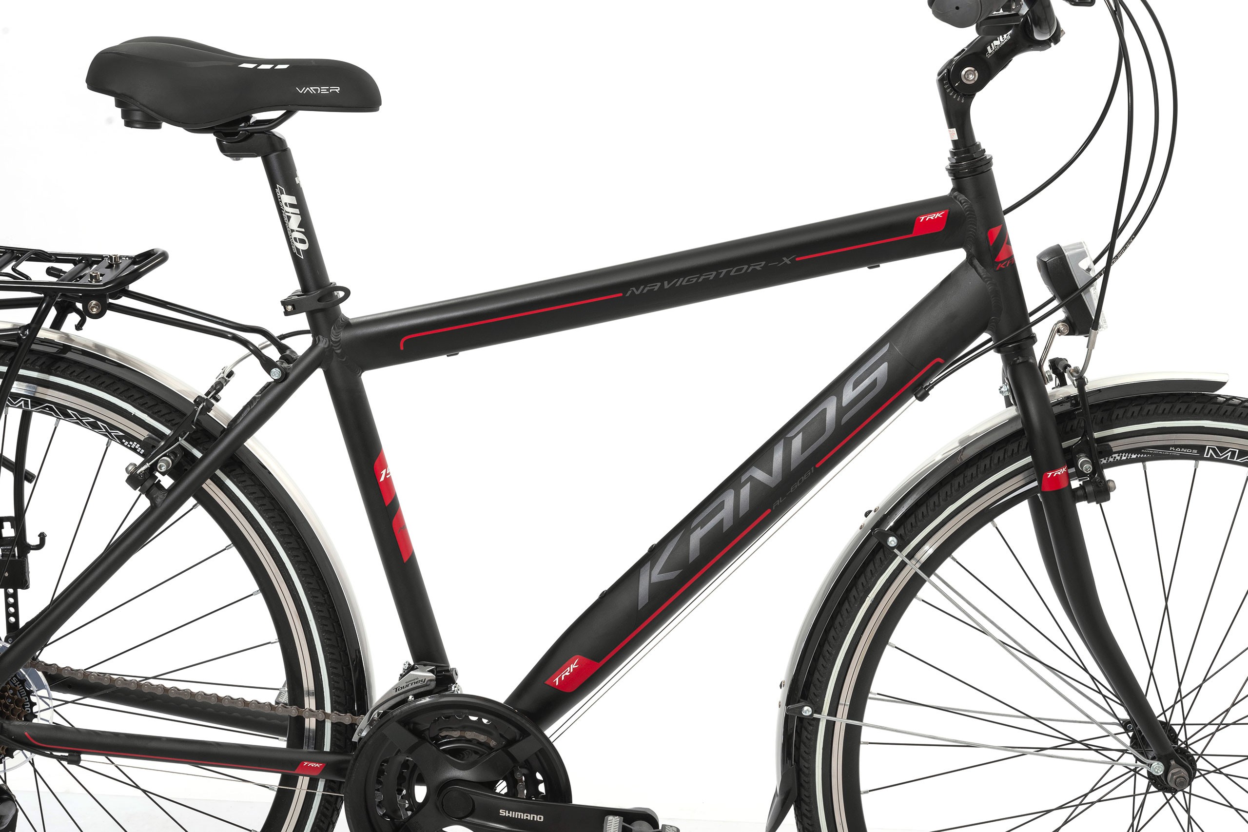 Rower 28" KANDS NAVIGATORX alum. Tourney M 21" czarnoczerwony mat...