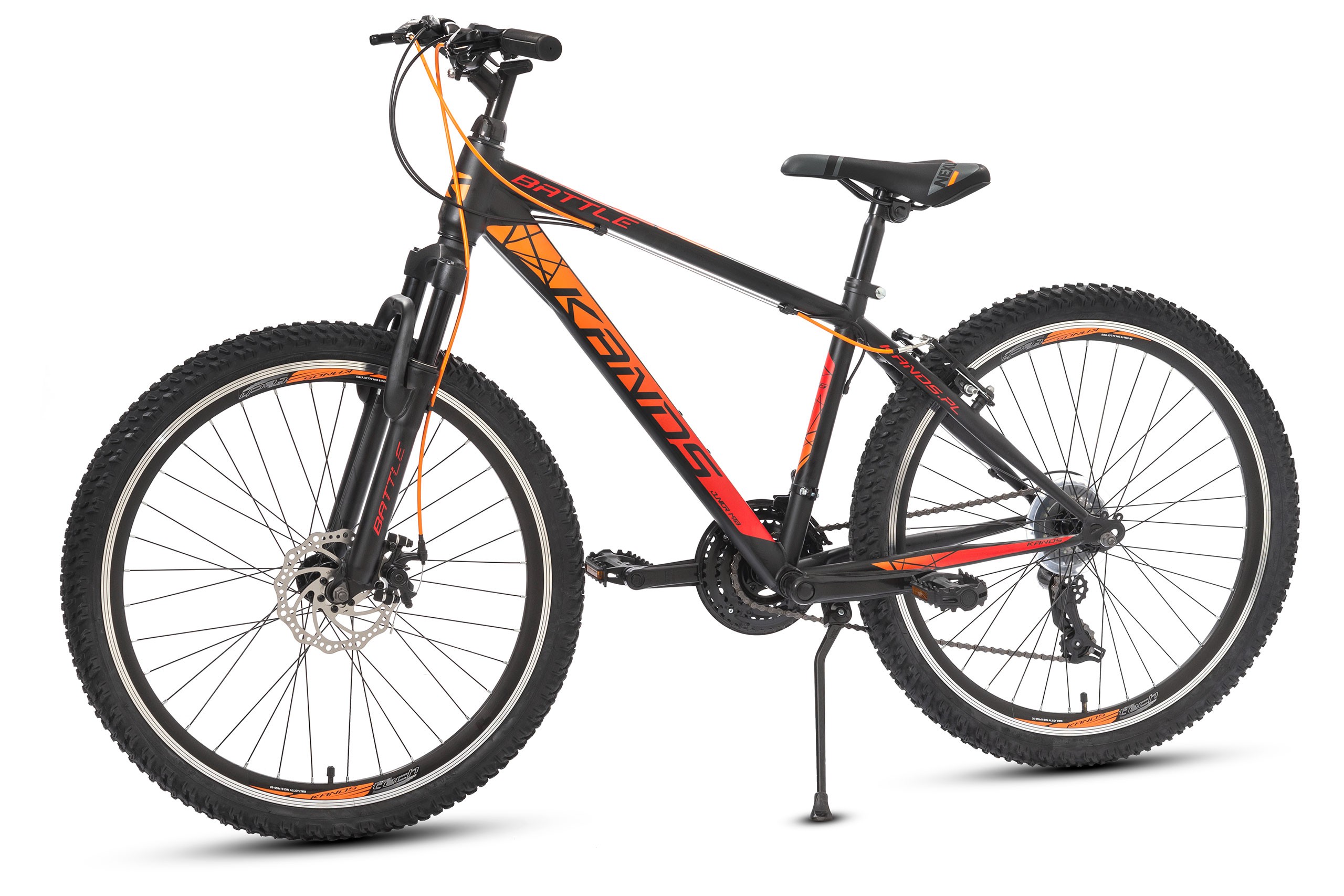 Rower 26 KANDS BATTLE DUAL stal. Tourney 16" czarnopomarańczowy ma...