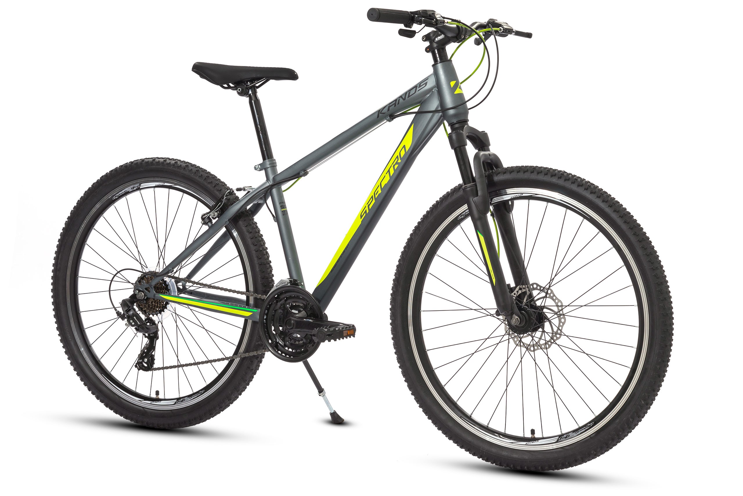 Rower 27,5 KANDS SPECTRO stal. SHS Tourney M 16" grafitżółty mat