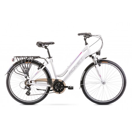 Rower 26 ROMET GAZELA 1 biało-różowy 15"