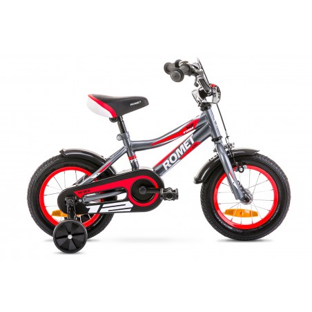 Rower 12 ROMET TOM grafitowo-czerwony