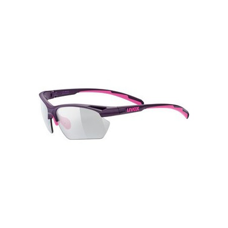 Okulary UVEX Sportstyle 802 V small - czarno-różowe fotochrom