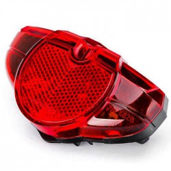 Lampa tylna na bagażnik dynamo 1-dioda. BASTA SPARK z podtrzymaniem