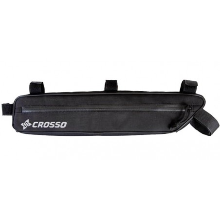 Sakwa pod ramę Crosso Zipper L czarna 48x9x6cm