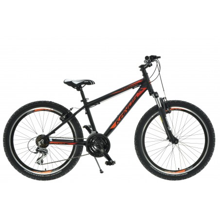 Rower 24 KANDS LEOPARDO Acera czarno-pomarańczowy mat